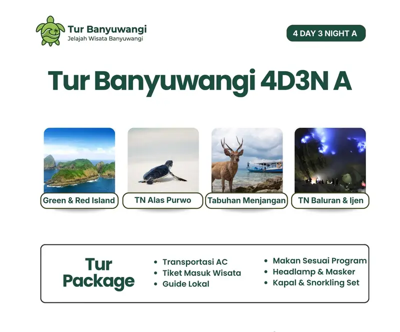 1. Tur Banyuwangi 4 Hari 3 Malam